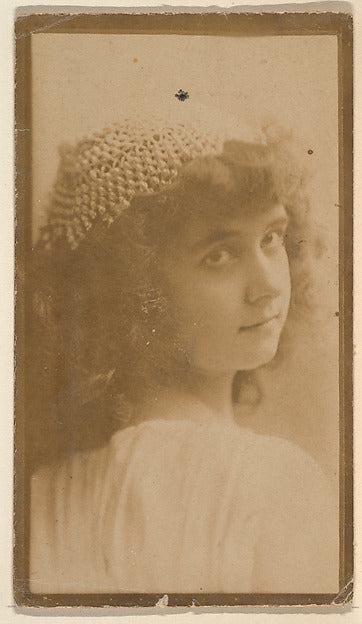 :[Actress with crocheted hat looking over shoulder] from the-16x12"(A3) Poster