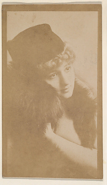 :[Actress in dark hat and fur collar] from the Actors and Ac-16x12"(A3) Poster