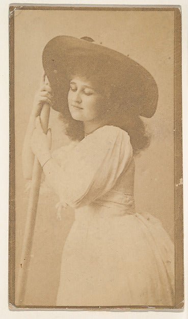 :[Actress with dark hat and light dress holding pole] from t-16x12"(A3) Poster