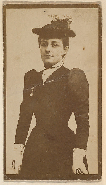 :[Actress with dark hat and clothing wearing white gloves wi-16x12"(A3) Poster