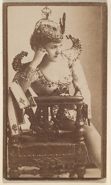 :[Actress seated in chair leaning on right hand] from the Ac-16x12"(A3) Poster