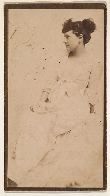 :[Actress in white dress seated] from the Actors and Actress-16x12"(A3) Poster