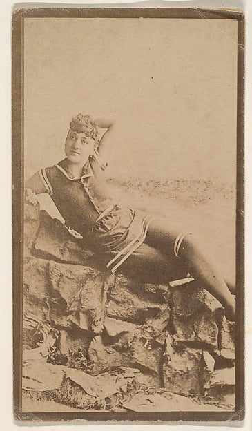 :[Actress in bathing costume reclining on rocks] from the Ac-16x12"(A3) Poster