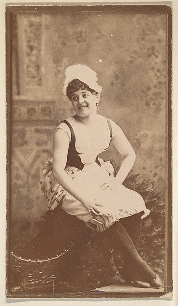 :[Actress in white seated in an interior] from the Actors an-16x12"(A3) Poster