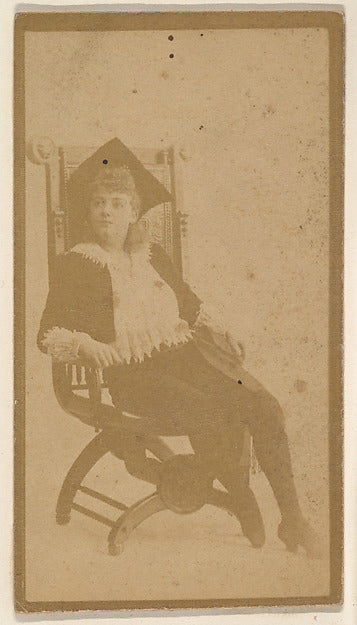 :[Actress with ruffled blouse seated in high back chair] fro-16x12"(A3) Poster