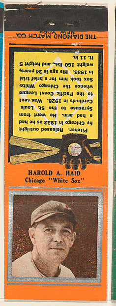 :Harold A. Haid Chicago White Sox from the Baseball Players -16x12"(A3) Poster
