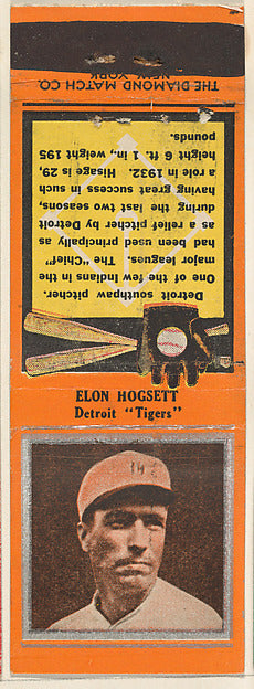 :Elon Hogsett Detroit Tigers from the Baseball Players Match-16x12"(A3) Poster