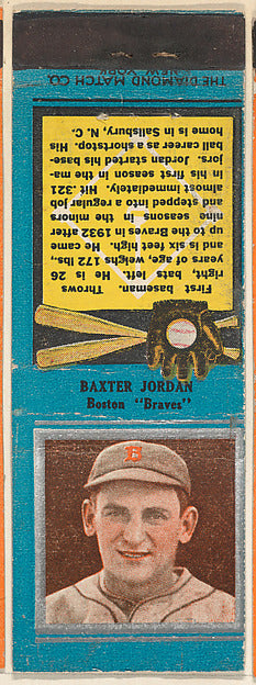 :Baxter Jordan St. Louis Braves from the Baseball Players Ma-16x12"(A3) Poster