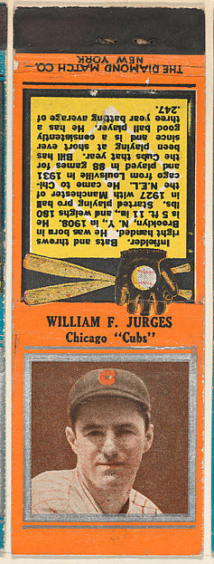 :William F. Jurges Chicago Cubs from the Baseball Players Ma-16x12"(A3) Poster