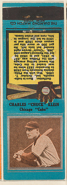 :Charles "Chuck" Klein Chicago Cubs from the Baseball Player-16x12"(A3) Poster