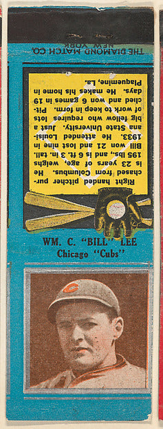 :Wm. C. "Bill" Lee Chicago Cubs from the Baseball Players Ma-16x12"(A3) Poster