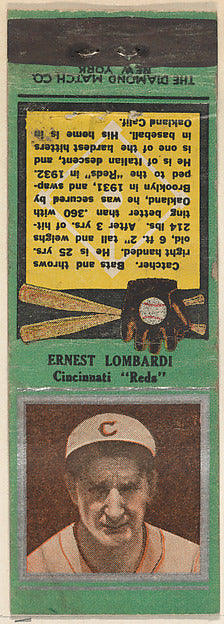 :Ernest Lombardi Cincinnati Reds from the Baseball Players M-16x12"(A3) Poster