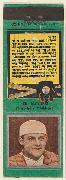:Ed Madjeski Philadelphia Athletics from the Baseball Player-16x12"(A3) Poster