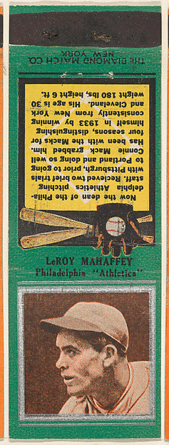 :Leroy Mahaffey Philadelphia Athletics from the Baseball Pla-16x12"(A3) Poster