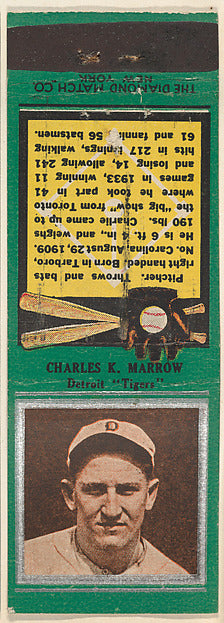 :Charles K. Marrow Detroit Tigers from the Baseball Players -16x12"(A3) Poster