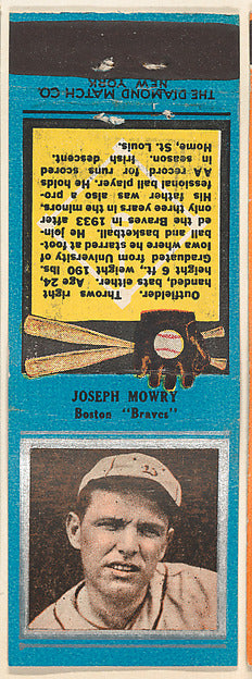 :Joseph Mowry Boston Braves from the Baseball Players Match -16x12"(A3) Poster