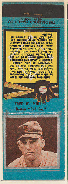 :Fred W. Muller Boston Red Sox from the Baseball Players Mat-16x12"(A3) Poster