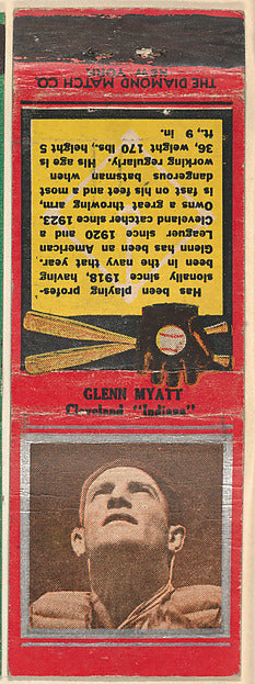:Glenn Myatt Cleveland Indians from the Baseball Players Mat-16x12"(A3) Poster