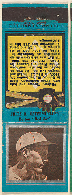 :Fritz R. Ostermueller Boston Red Sox from the Baseball Play-16x12"(A3) Poster