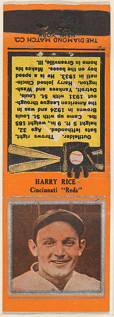 :Harry Rice Cincinnati Reds from the Baseball Players Match -16x12"(A3) Poster