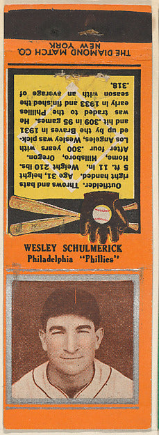 :Wesley Schulmerick Philadelphia Phillies from the Baseball -16x12"(A3) Poster