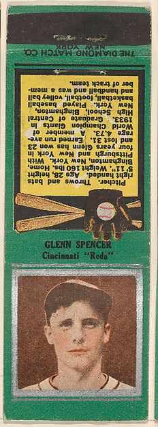 :Glenn Spencer Cincinnati Reds from the Baseball Players Mat-16x12"(A3) Poster