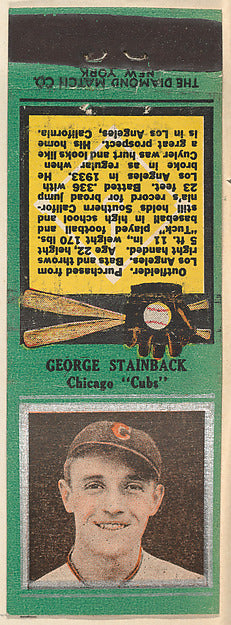 :George Stainback Chicago Cubs from the Baseball Players Mat-16x12"(A3) Poster