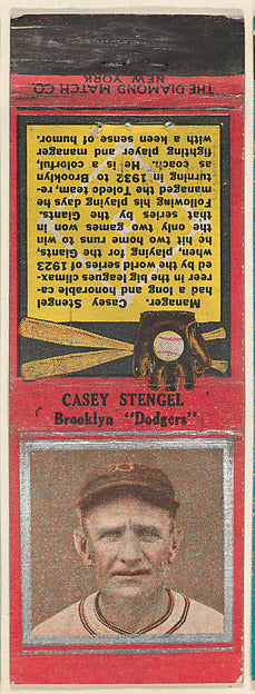 :Casey Stengel Brooklyn Dodgers from the Baseball Players Ma-16x12"(A3) Poster
