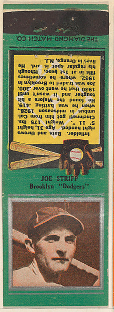 :Joe Stripp Brooklyn Dodgers from the Baseball Players Match-16x12"(A3) Poster