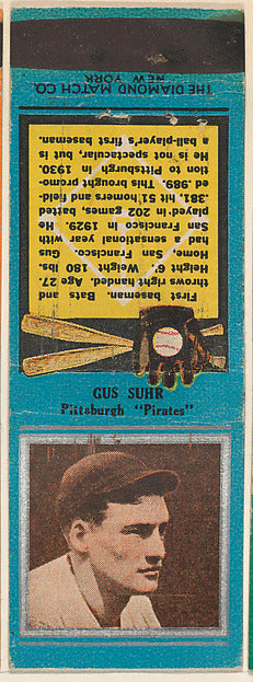:Gus Suhr Pittsburgh Pirates from the Baseball Players Match-16x12"(A3) Poster