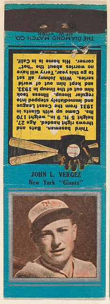 :John L. Vergez New York Giants from the Baseball Players Ma-16x12"(A3) Poster