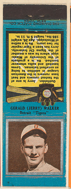 :Gerald Walker Detroit Tigers from the Baseball Players Matc-16x12"(A3) Poster