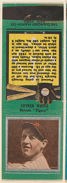 :Joyner White Detroit Tigers from the Baseball Players Match-16x12"(A3) Poster