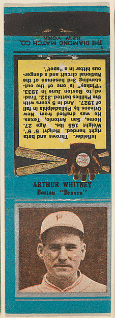 :Arthur Whitney Boston Braves from the Baseball Players Matc-16x12"(A3) Poster