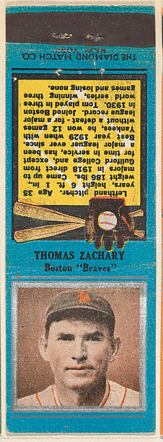 :Thomas Zachary Boston Braves from the Baseball Players Matc-16x12"(A3) Poster