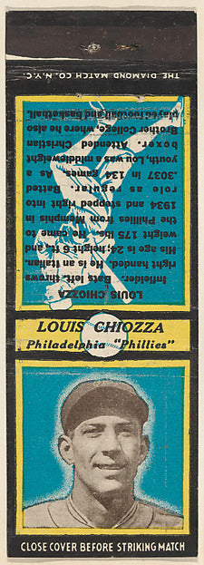 :Louis Chiozza Philadelphia Phillies from the Baseball Playe-16x12"(A3) Poster