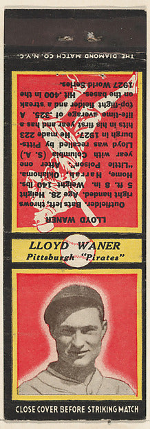 :Lloyd Waner Pittsburgh Pirates from the Baseball Players Ma-16x12"(A3) Poster