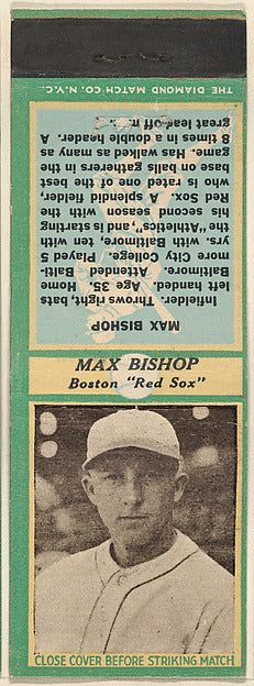 :Max Bishop Boston Red Sox from the Baseball Players Match C-16x12"(A3) Poster