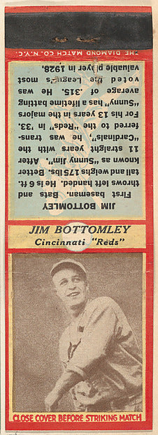 :Jim Bottomley Cincinnati Reds from the Baseball Players Mat-16x12"(A3) Poster