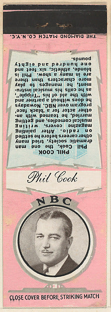 :Phil Cook from NBC Radio Stars Match Cover design series is-16x12"(A3) Poster