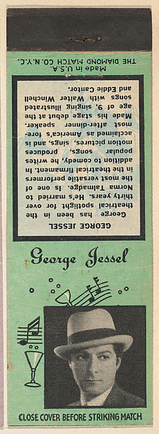 :George Jessel from Musical Stars Match Cover design series -16x12"(A3) Poster