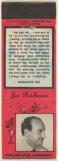 :Joe Reichman from Musical Stars Match Cover design series i-16x12"(A3) Poster