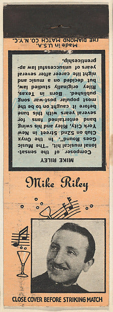 :Mike Riley from Musical Stars Match Cover design series iss-16x12"(A3) Poster