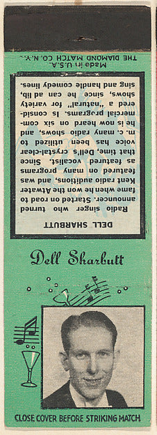 :Dell Sharbutt from Musical Stars Match Cover design series -16x12"(A3) Poster