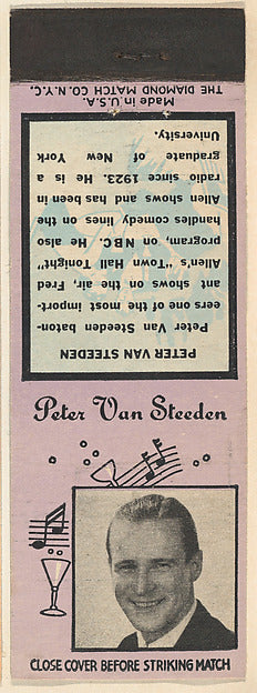 :Peter Van Steeden from Musical Stars Match Cover design ser-16x12"(A3) Poster