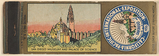 :San Diego Museum and Palace of Science from California Paci-16x12"(A3) Poster