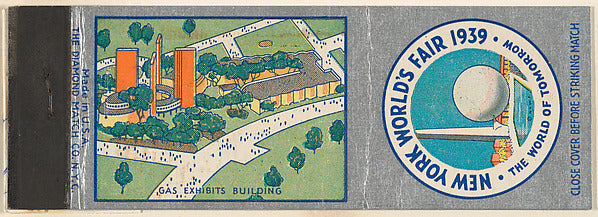 :Gas Exhibits Building from New York World's Fair 1939 Match-16x12"(A3) Poster