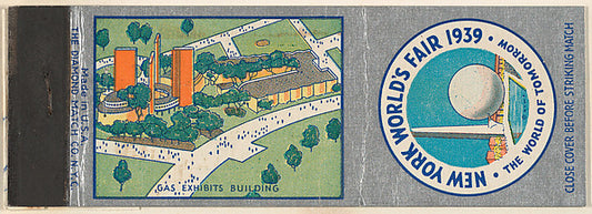 :Gas Exhibits Building from New York World's Fair 1939 Match-16x12"(A3) Poster