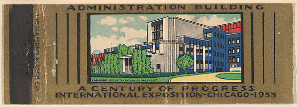:Administration Building from A Century of Progress Internat-16x12"(A3) Poster