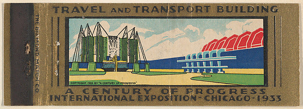 :Travel and Transport Building from A Century of Progress In-16x12"(A3) Poster